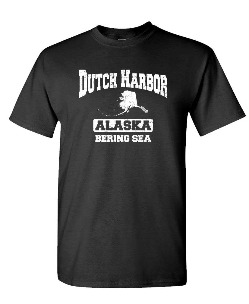 Dutch Harbor Alaska Bering Sea — Black T-Shirt — front