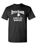 Dutch Harbor Alaska Bering Sea — Black T-Shirt — front
