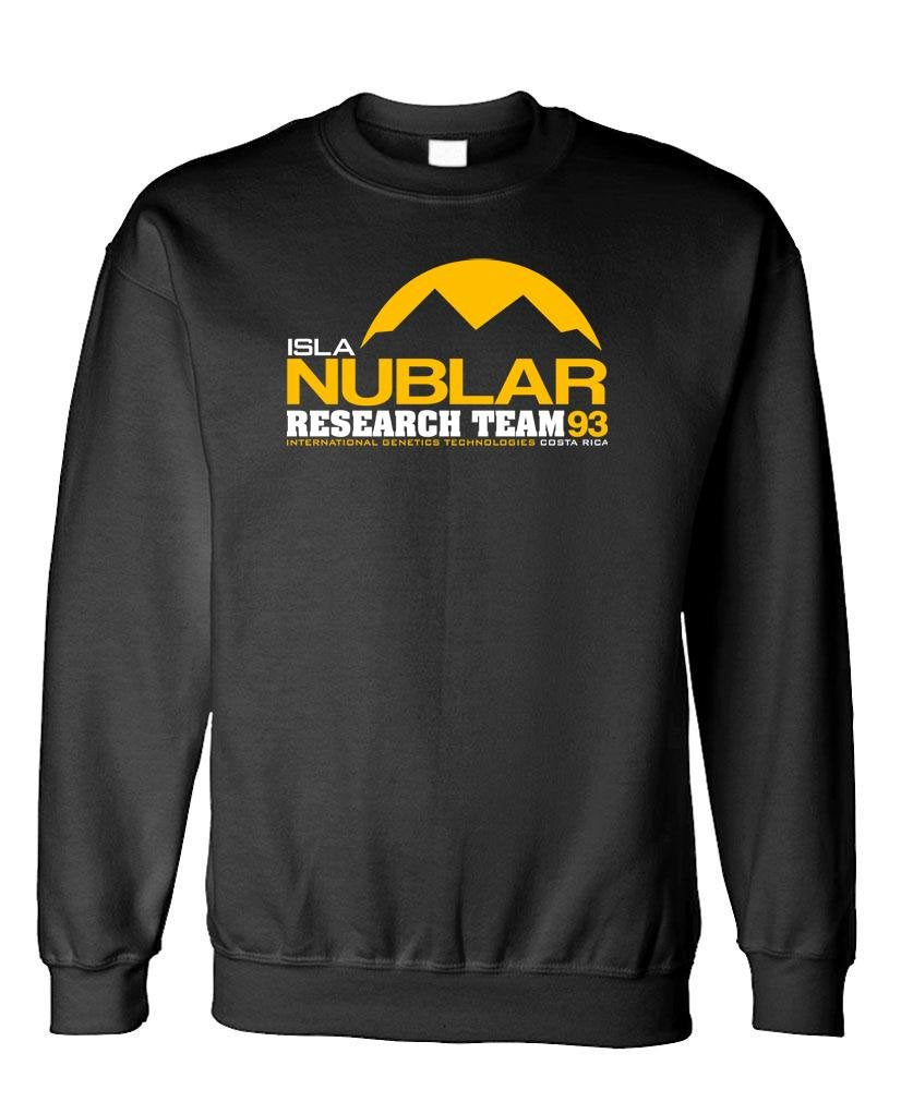 Isla Nublar Research Team 93 — Black Sweatshirt — front