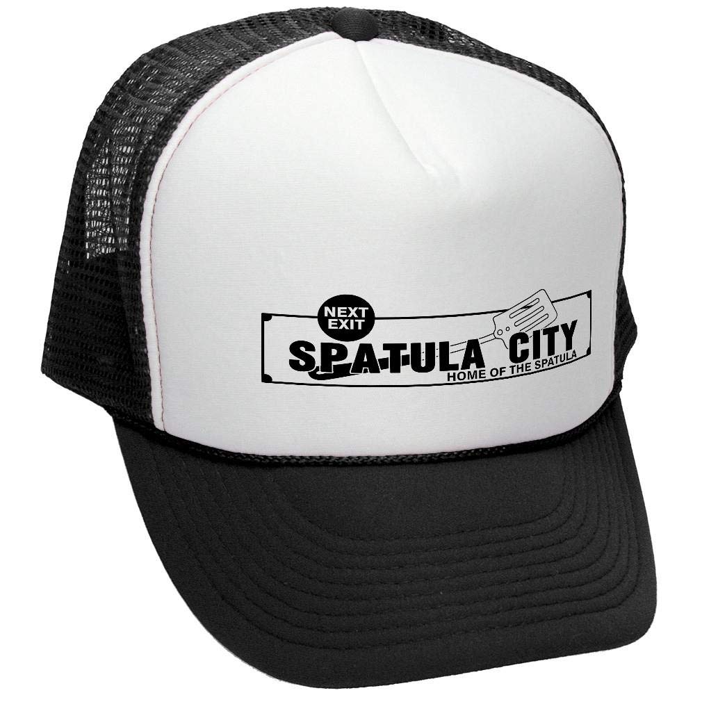Spatula City — Black Trucker Hat — front