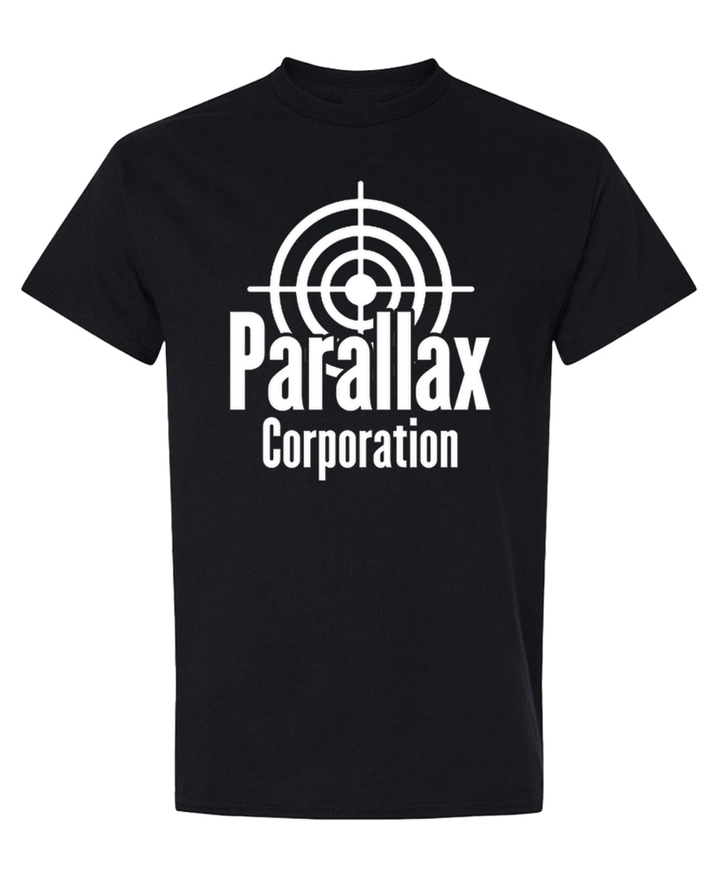 Parallax Corporation — Black T-Shirt — front