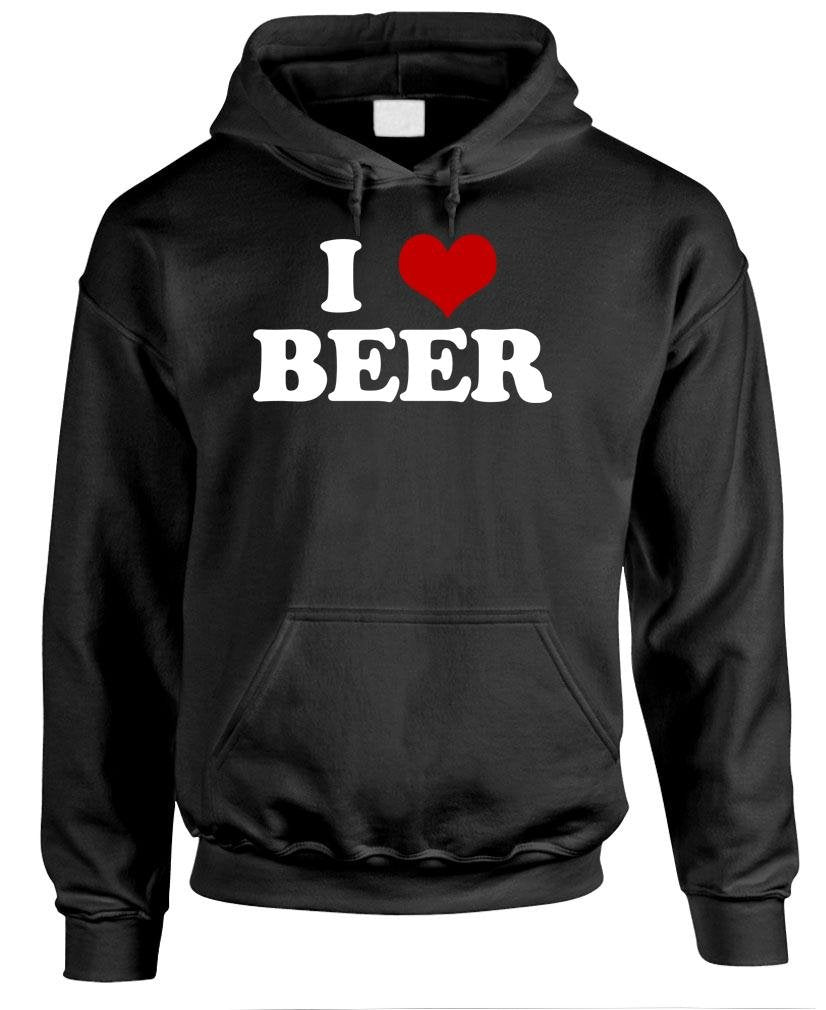 I Love Beer — Black Hoodie — front