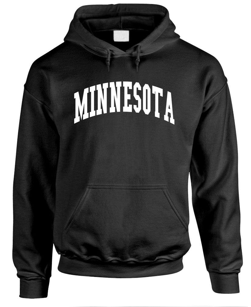 Minnesota — Black Hoodie — front