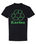 Karma Recycling — Black T-Shirt — front