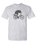 Armadillo Riding a Bicycle — Sport Gray T-Shirt — front