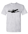C-130 Aircraft Silhouette — Sport Gray T-Shirt — front