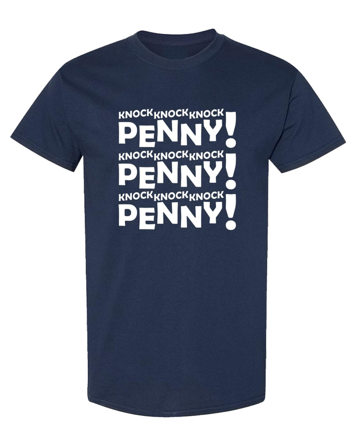 Knock Knock Penny — Navy T-Shirt — front