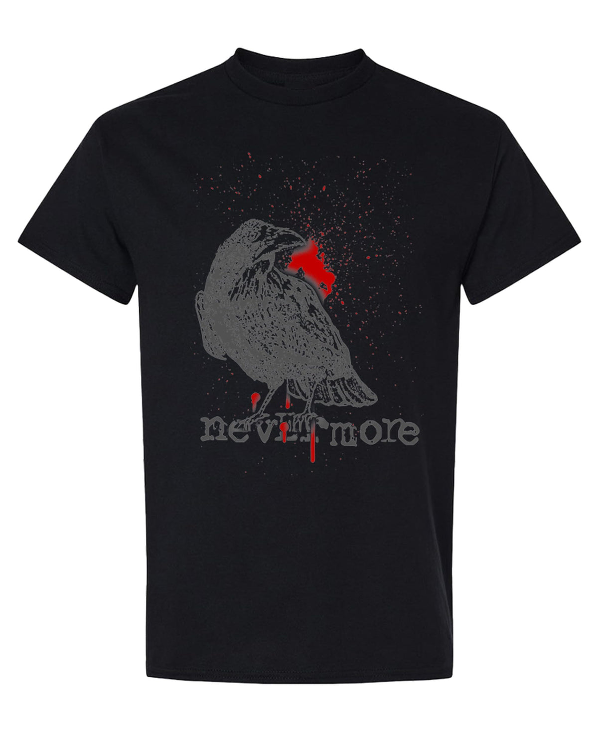 Nevermore Raven — Black T-Shirt — front