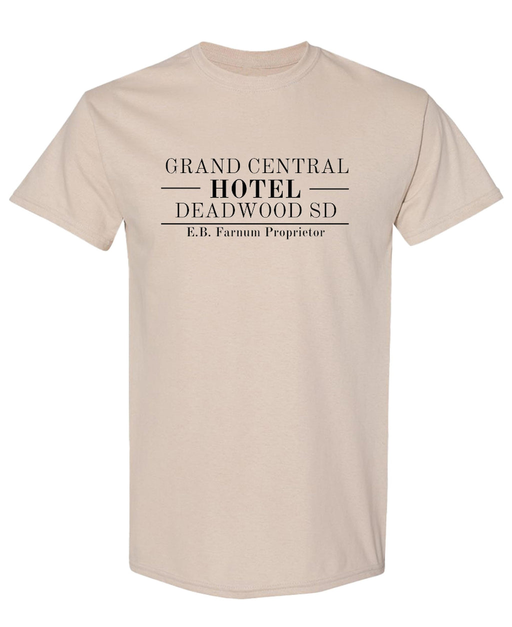 Deadwood South Dakota — Sand T-Shirt — front
