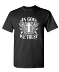 In God We Trust Cross — Black T-Shirt — front
