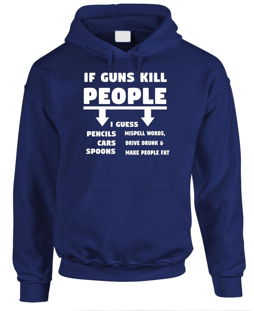 If Guns Kill People — Navy Hoodie — front