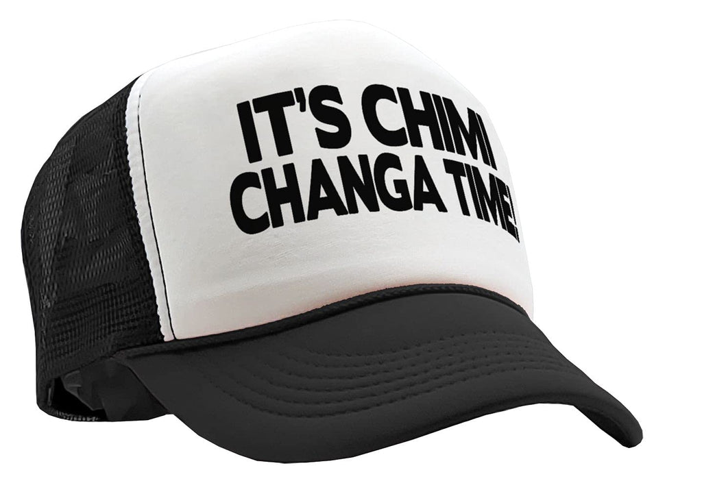 It's Chimichanga Time — Black Trucker Hat — product angle 1