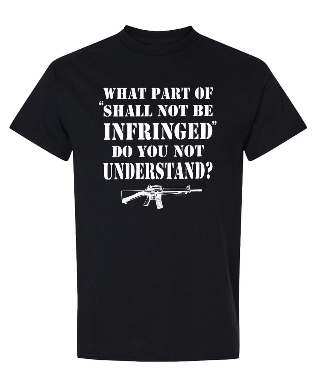 Shall Not Be Infringed — Black T-Shirt — front
