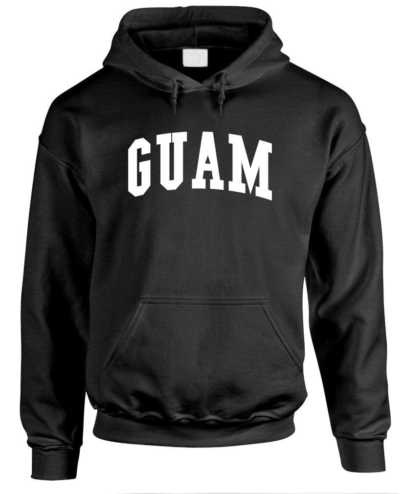 Guam Collegiate Letters — Black Hoodie — front