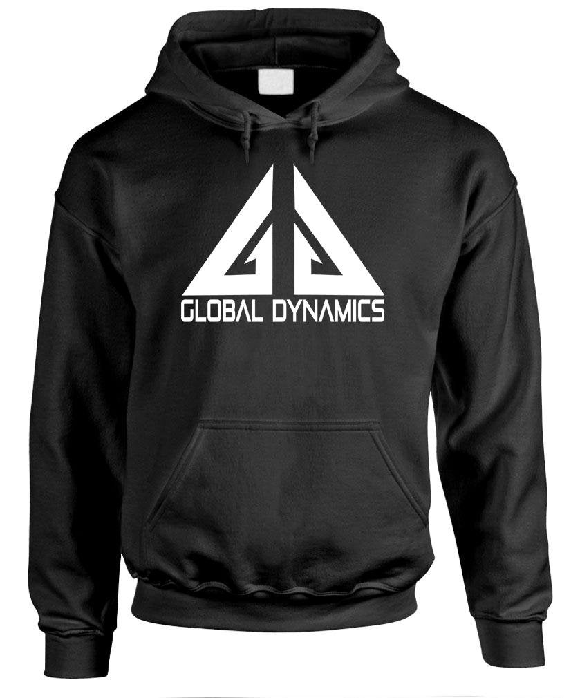 Global Dynamics — Black Hoodie — front