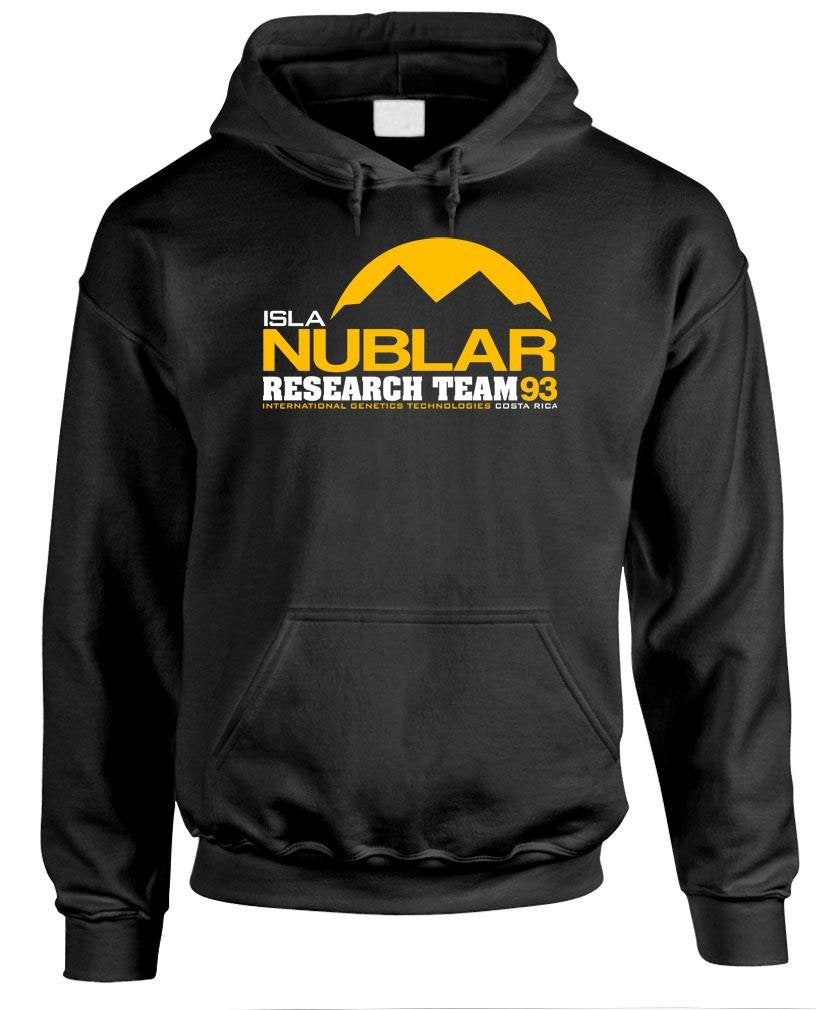 Isla Nublar Research Team 93 — Black Hoodie — front
