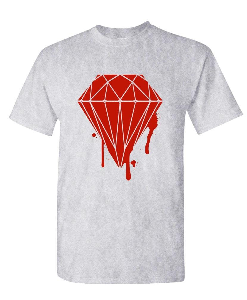 Dripping Red Diamond — Sport Gray T-Shirt — front
