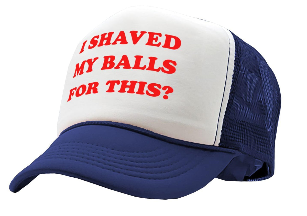 I Shaved My Balls for This — Navy Trucker Hat — product angle 2