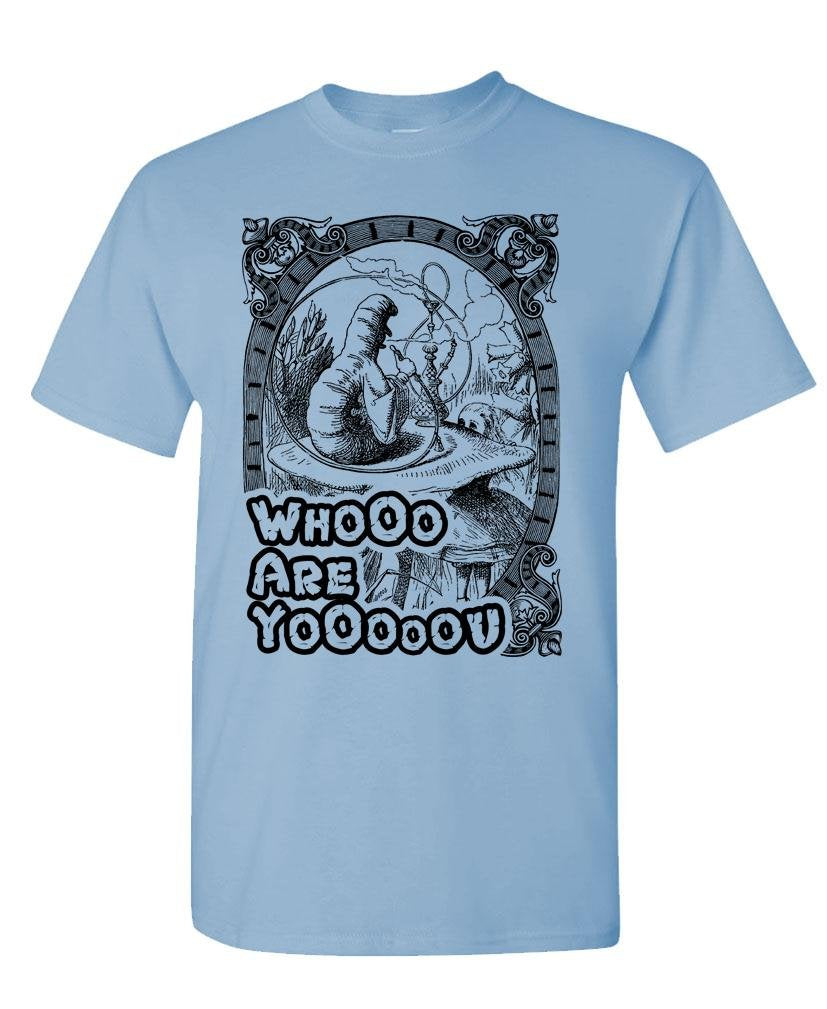 Who Are You Caterpillar — Lt Blue T-Shirt — front