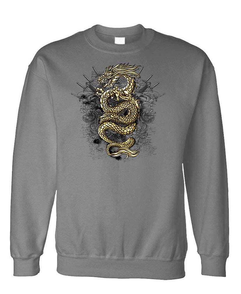 Gold Dragon — Charcoal Sweatshirt — front