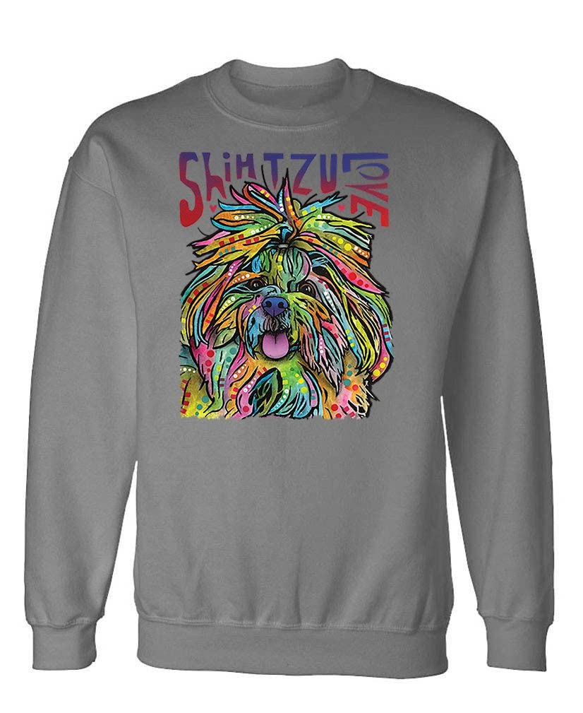 Shih Tzu Luv — Charcoal Sweatshirt — front