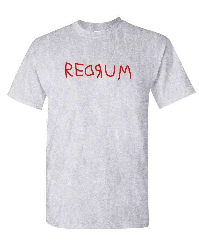 Redrum Mirrored Lettering — Sport Gray T-Shirt — front