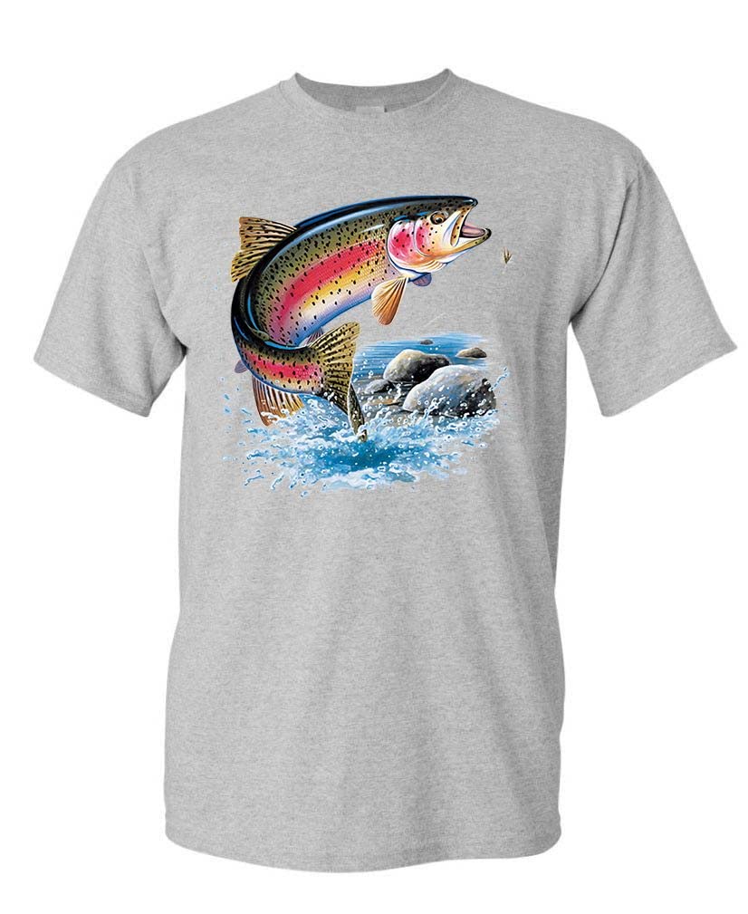 Rainbow Trout — Sport Gray T-Shirt — front