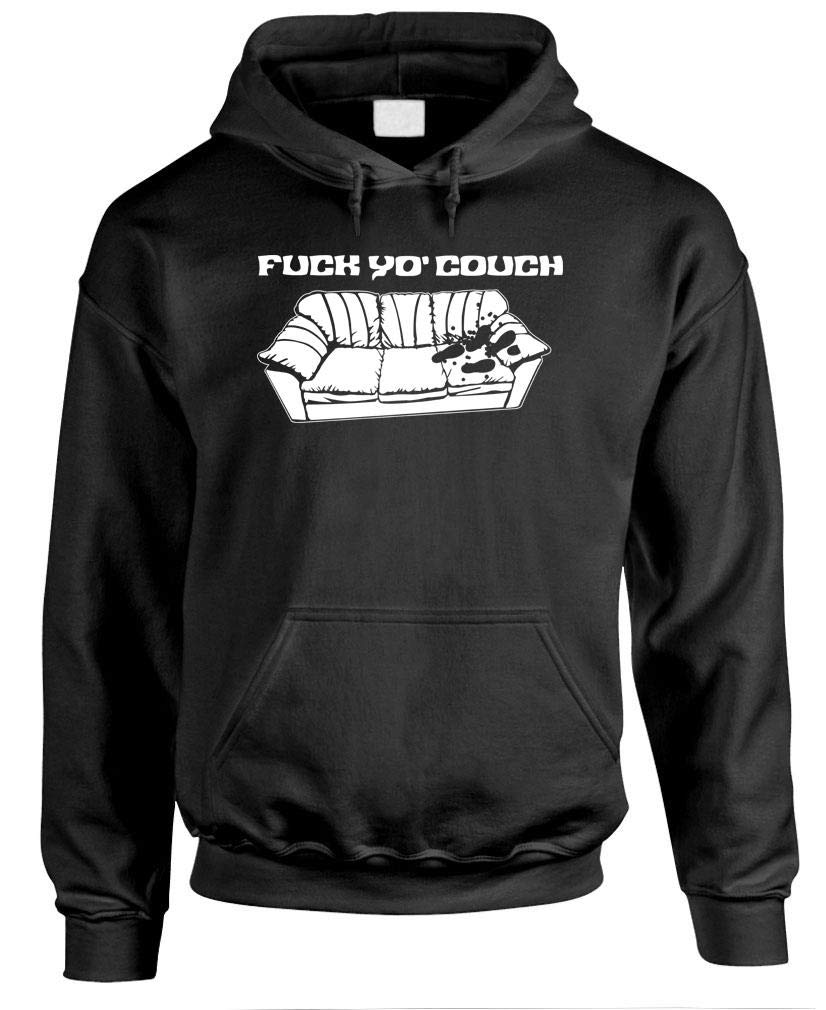 Fuck Yo Couch — Black Hoodie — front