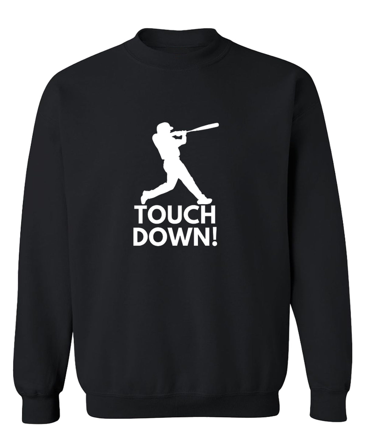 Funny Baseball Football Parody — Black Sweatshirt — front