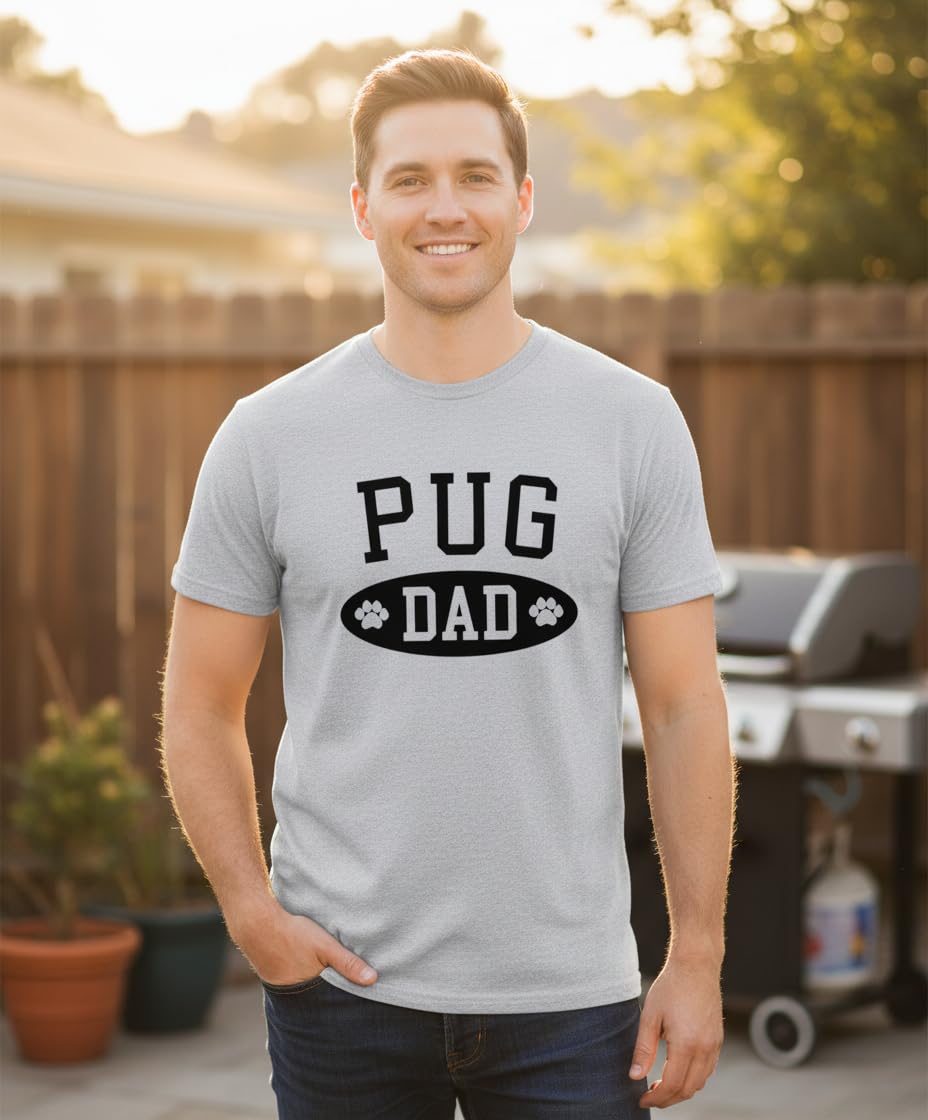 Pug Dad — Sport Grey T-Shirt — lifestyle 1