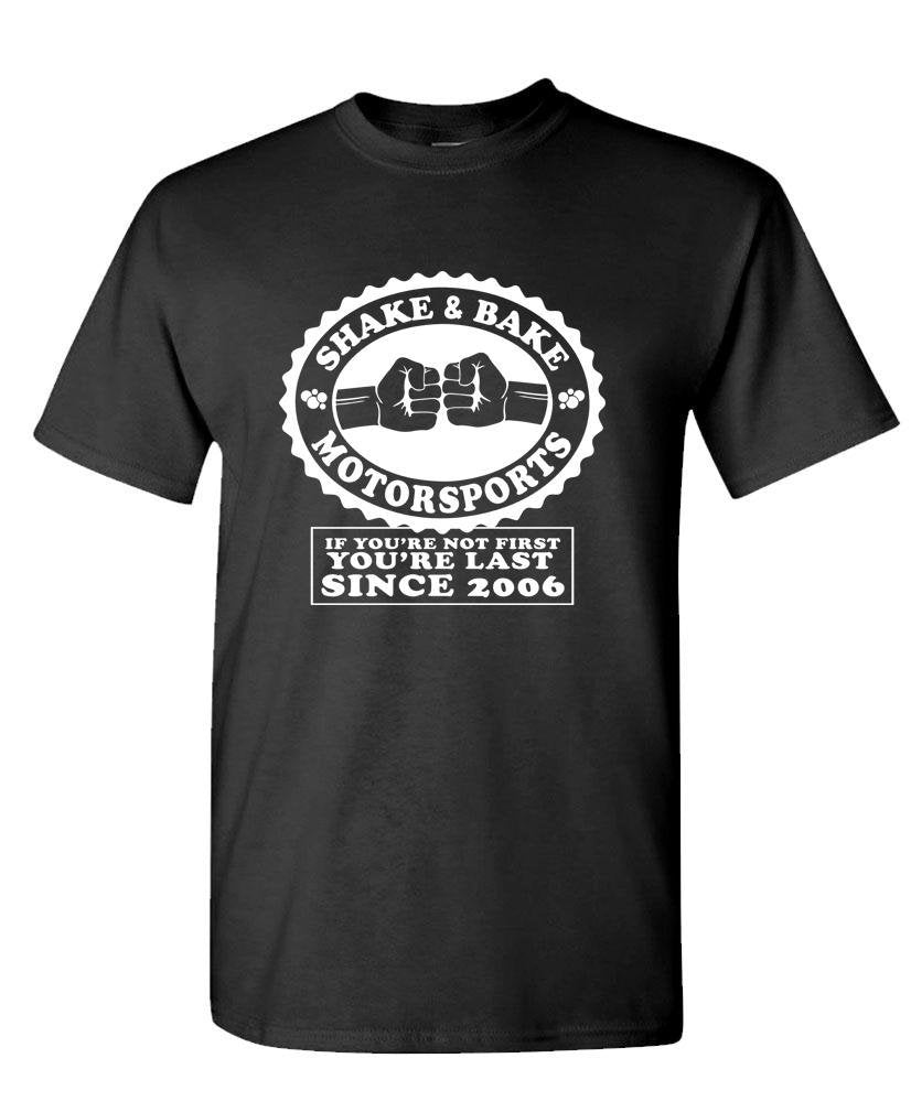 Shake and Bake Motorsports — Black T-Shirt — front