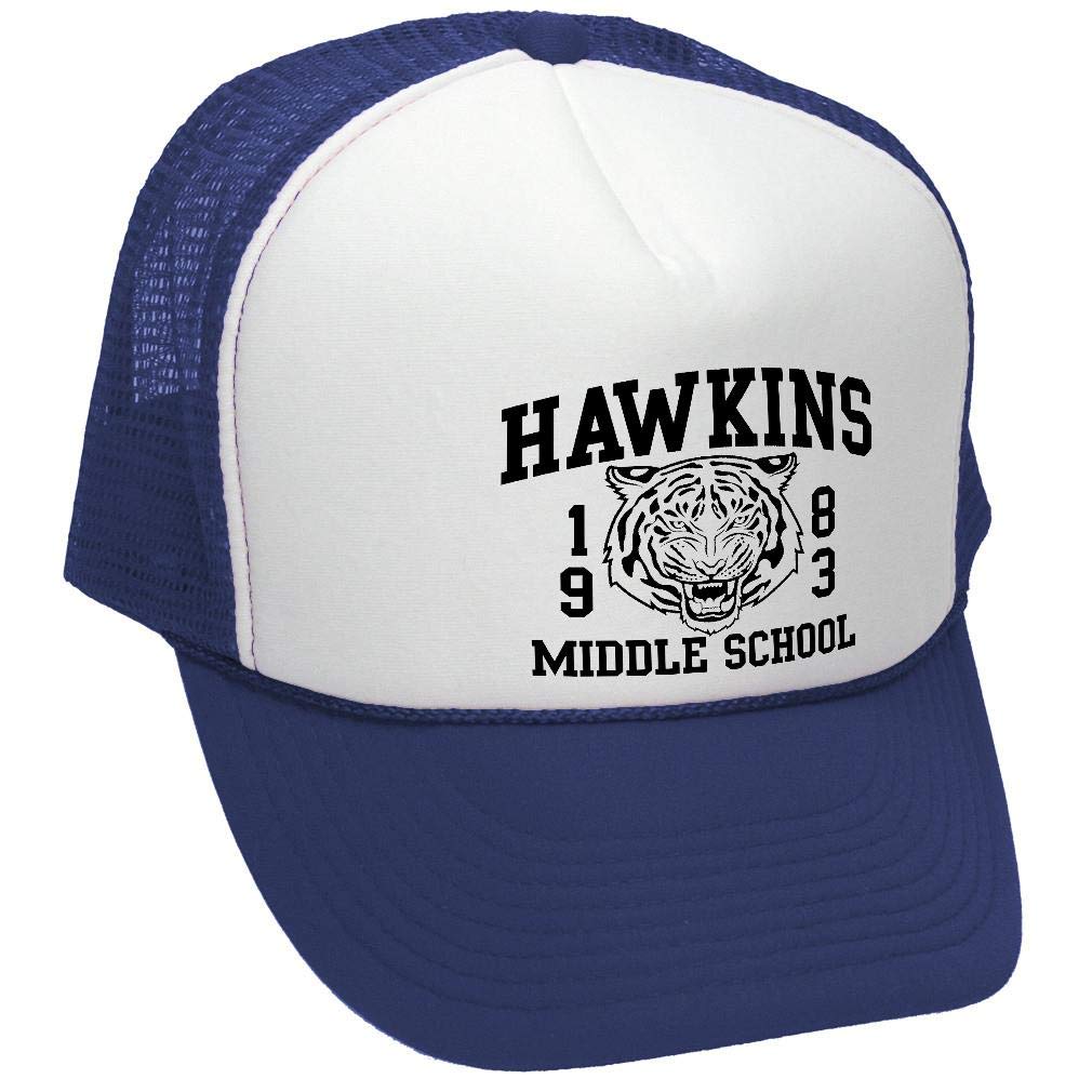 Hawkins Middle School — Navy Trucker Hat — front