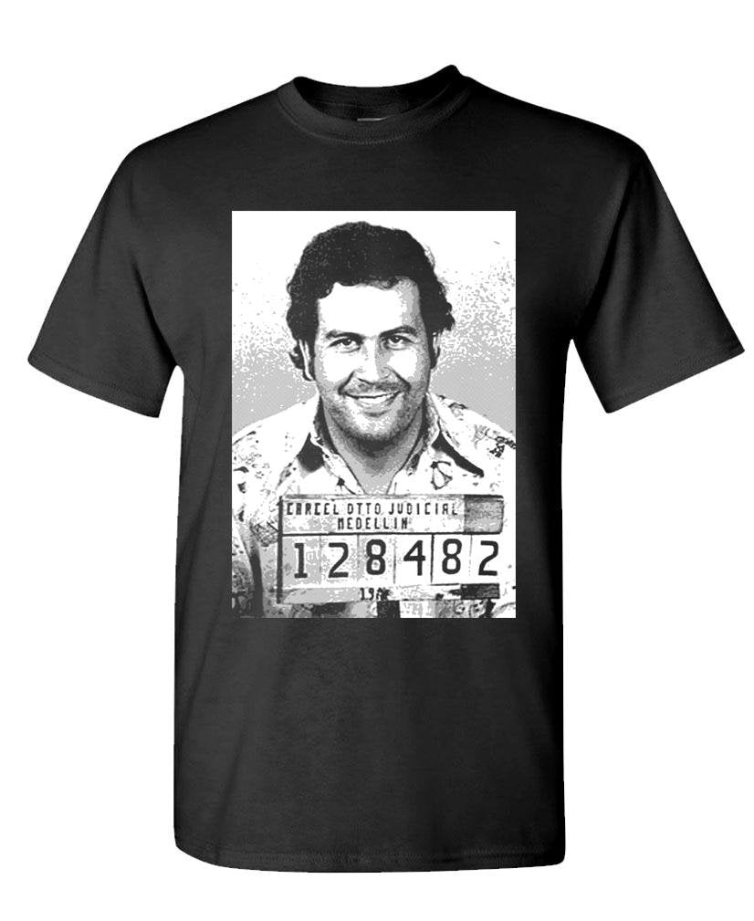 Pablo Escobar Portrait — Black T-Shirt — front