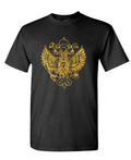 Golden Double-Headed Eagle — Black T-Shirt — front