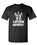 Captain Howdy Winged Figure — Black T-Shirt — front