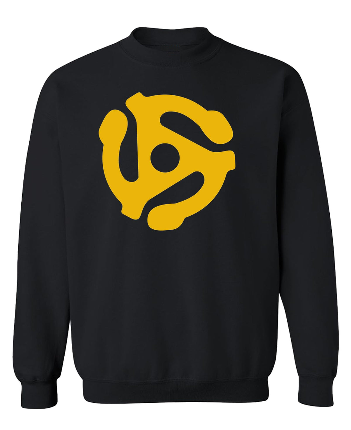 45 RPM Record Adapter — Black Sweatshirt — front