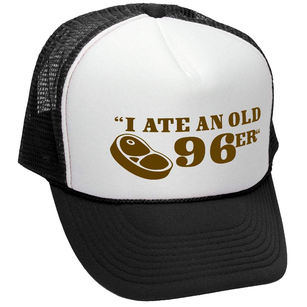 I Ate an Old 96er — Black Trucker Hat — front