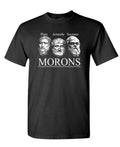 Morons Philosophers Portraits — Black T-Shirt — front