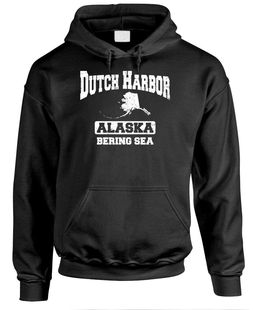 Dutch Harbor Alaska Bering Sea — Black Hoodie — front