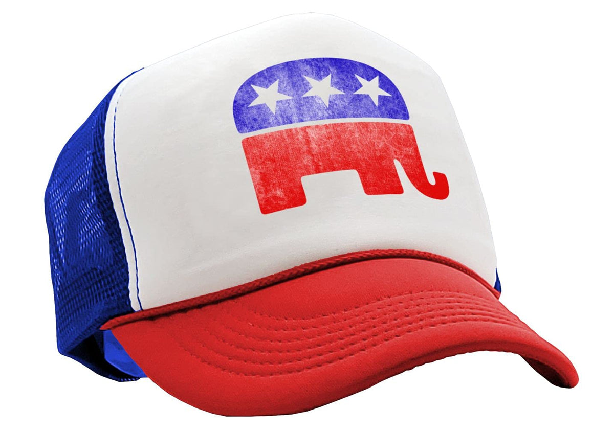 Republican Elephant — RWB Trucker Hat — front