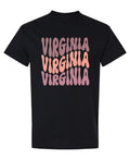 Virginia — Black T-Shirt — front