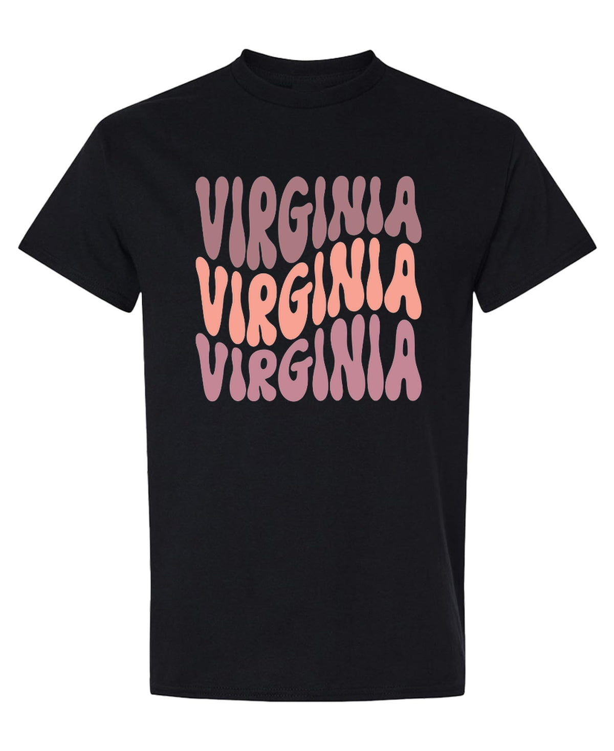 Virginia — Black T-Shirt — front