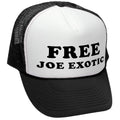 Free Joe Exotic 2020 — Black Trucker Hat — front