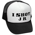 I Shot JR — Black Trucker Hat — front
