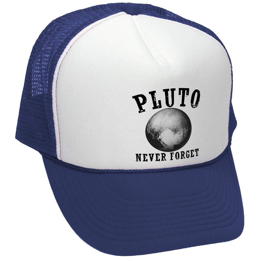 Pluto Never Forget — Navy Trucker Hat — front
