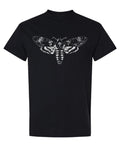 Death's Head Moth — Black T-Shirt — front