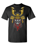 Samurai Mask — Black T-Shirt — front