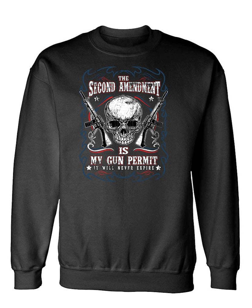 The Second Amendment My Gun Permit — Black Sweatshirt — front