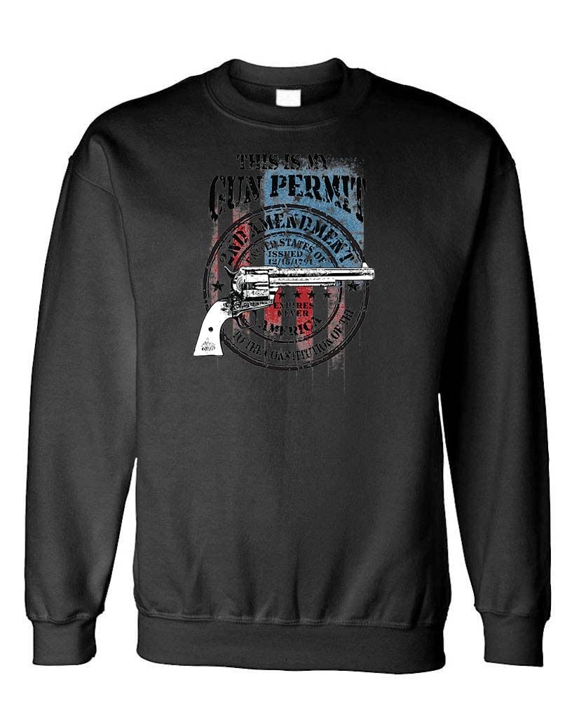This Is My Gun Permit — Black Sweatshirt — front