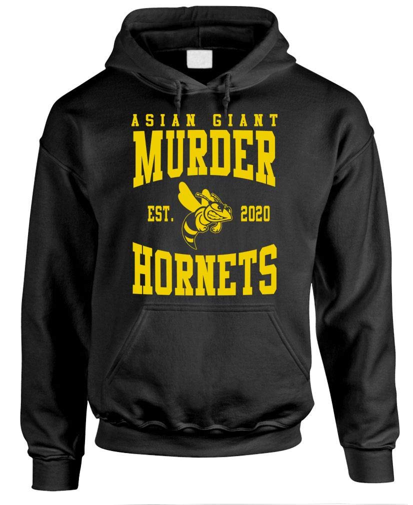 Asian Giant Murder Hornets — Black Hoodie — front